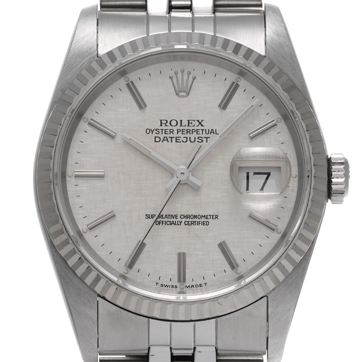 Datejust 16234 E (manufactured circa 1990) Silver Mosaic ROLEX Men's [Pre-Owned].