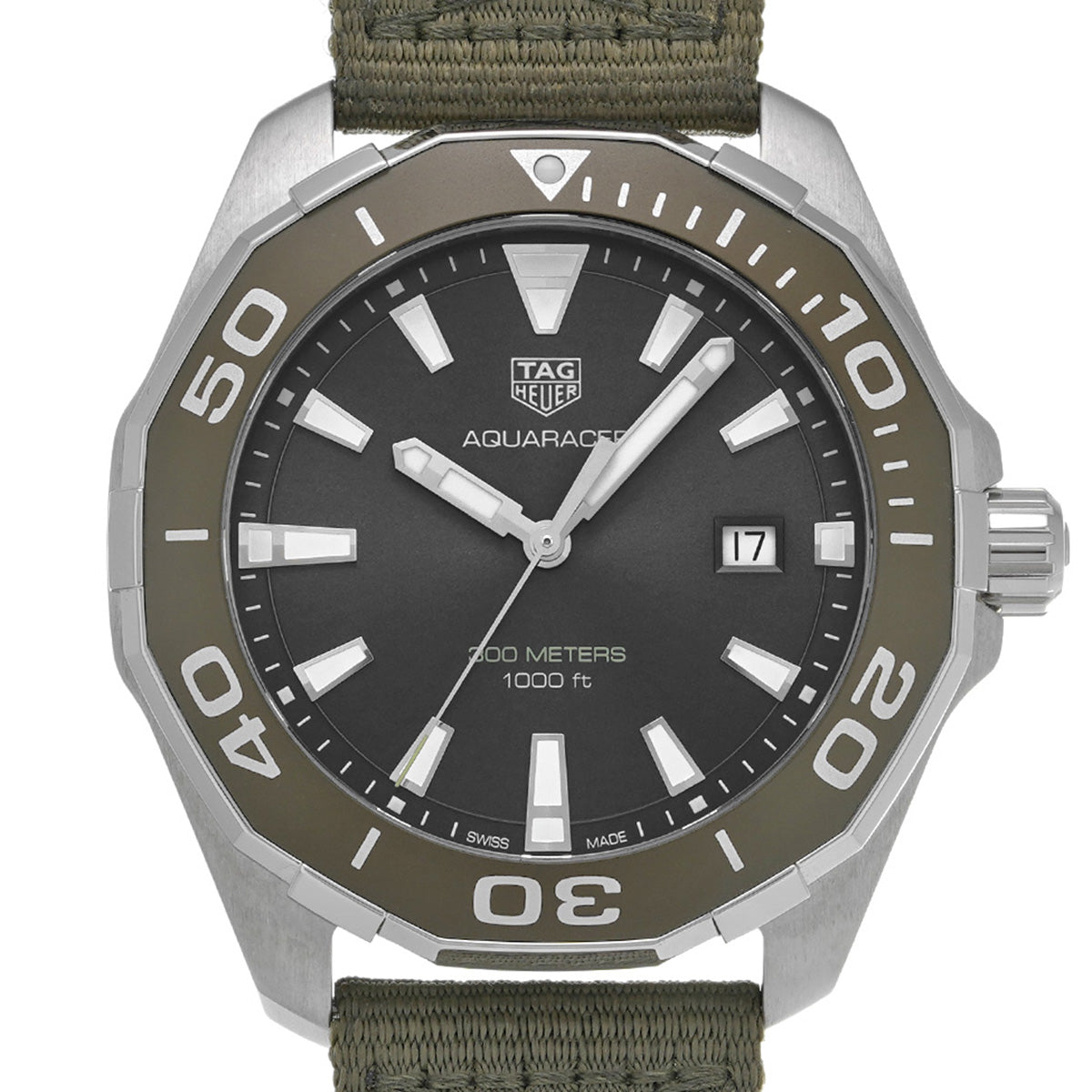 Aquaracer Quartz WAY101L.FC8222 Gray TAG HEUER Men's [Pre-owned]