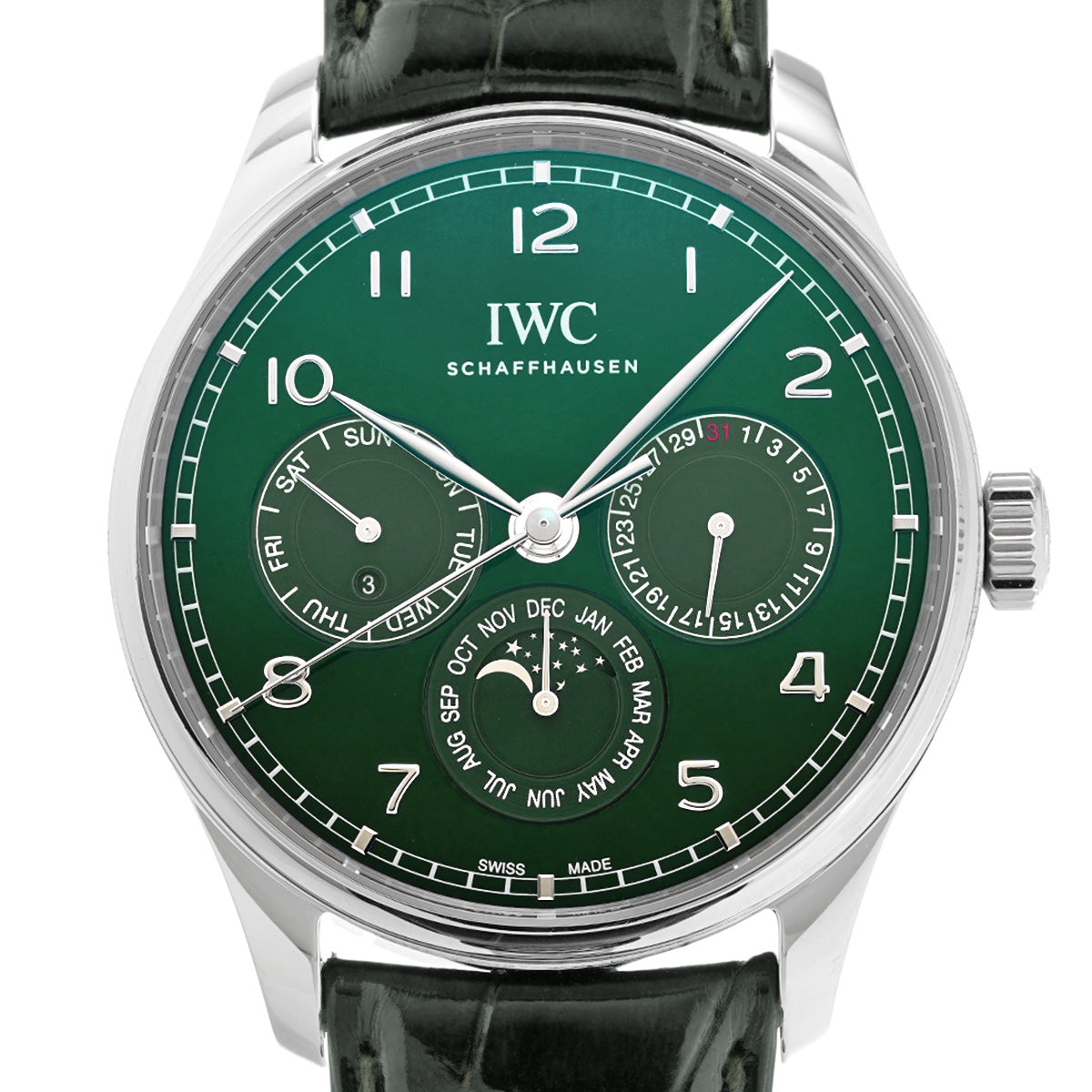 Portuguese Perpetual Calendar 42 IW344207 Green IWC Men's [Pre-Owned].