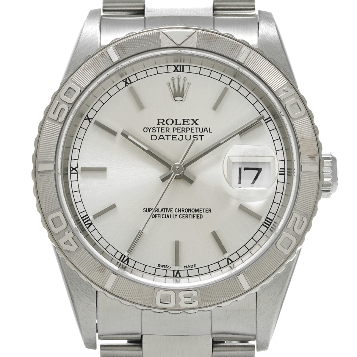 Datejust Thunderbird 16264 F (manufactured circa 2003) Silver ROLEX Men's [Pre-Owned].