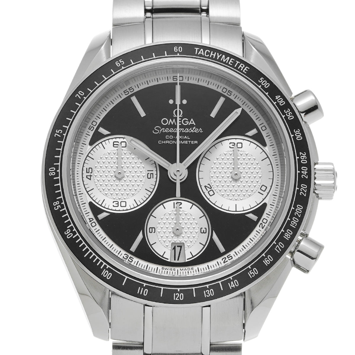 Speedmaster Racing Co-Axial 326.30.40.50.01.002 Black/Silver OMEGA Men's [Pre-Owned].