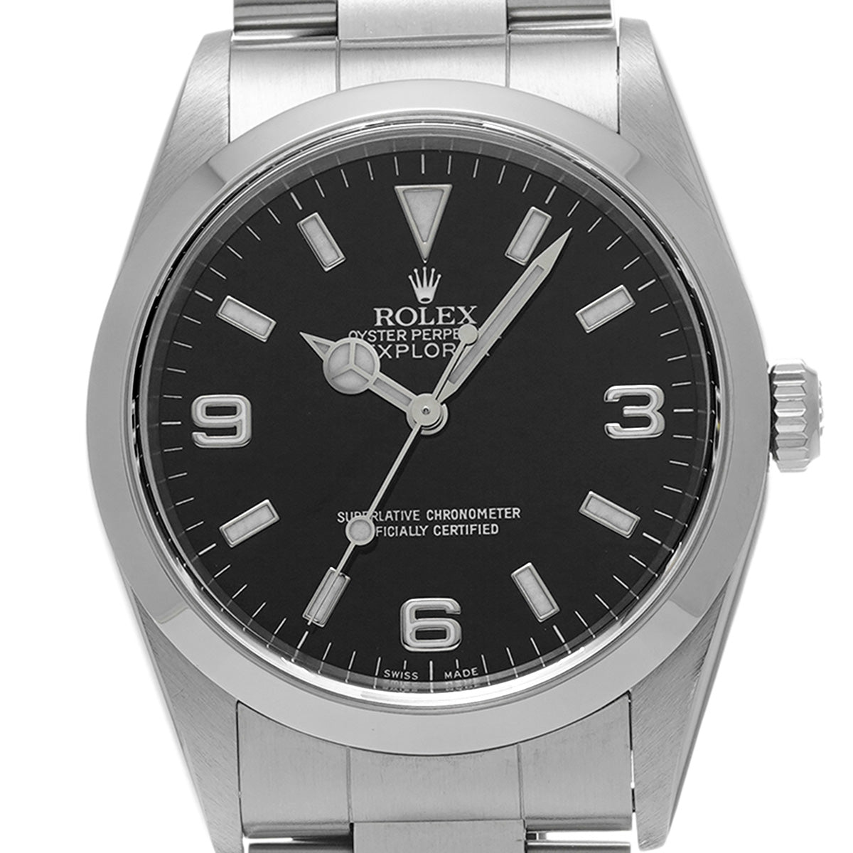 Explorer 14270 A (manufactured circa 1999) Black ROLEX Men's [Pre-Owned].