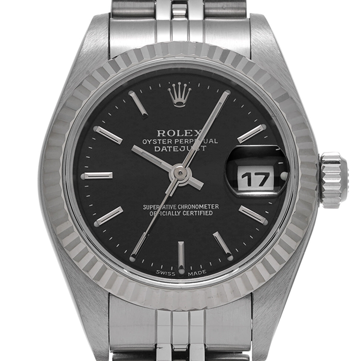 DATE JUST 79174 P (manufactured circa 2000) Black ROLEX Ladies [Pre-Owned].