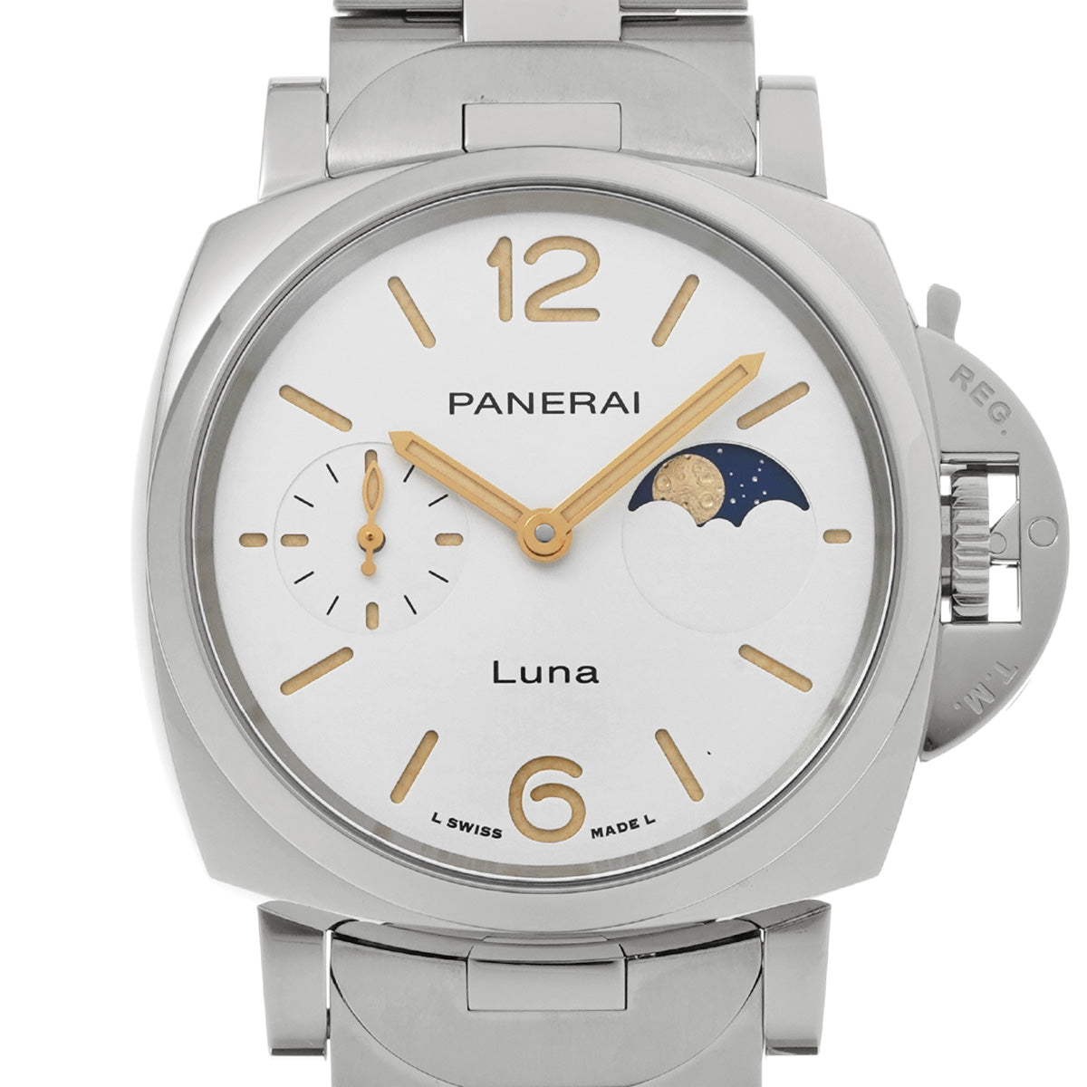 PAM01301 Luminor Due Luna Y (manufactured in 2022) White PANERAI Men's [Pre-Owned].