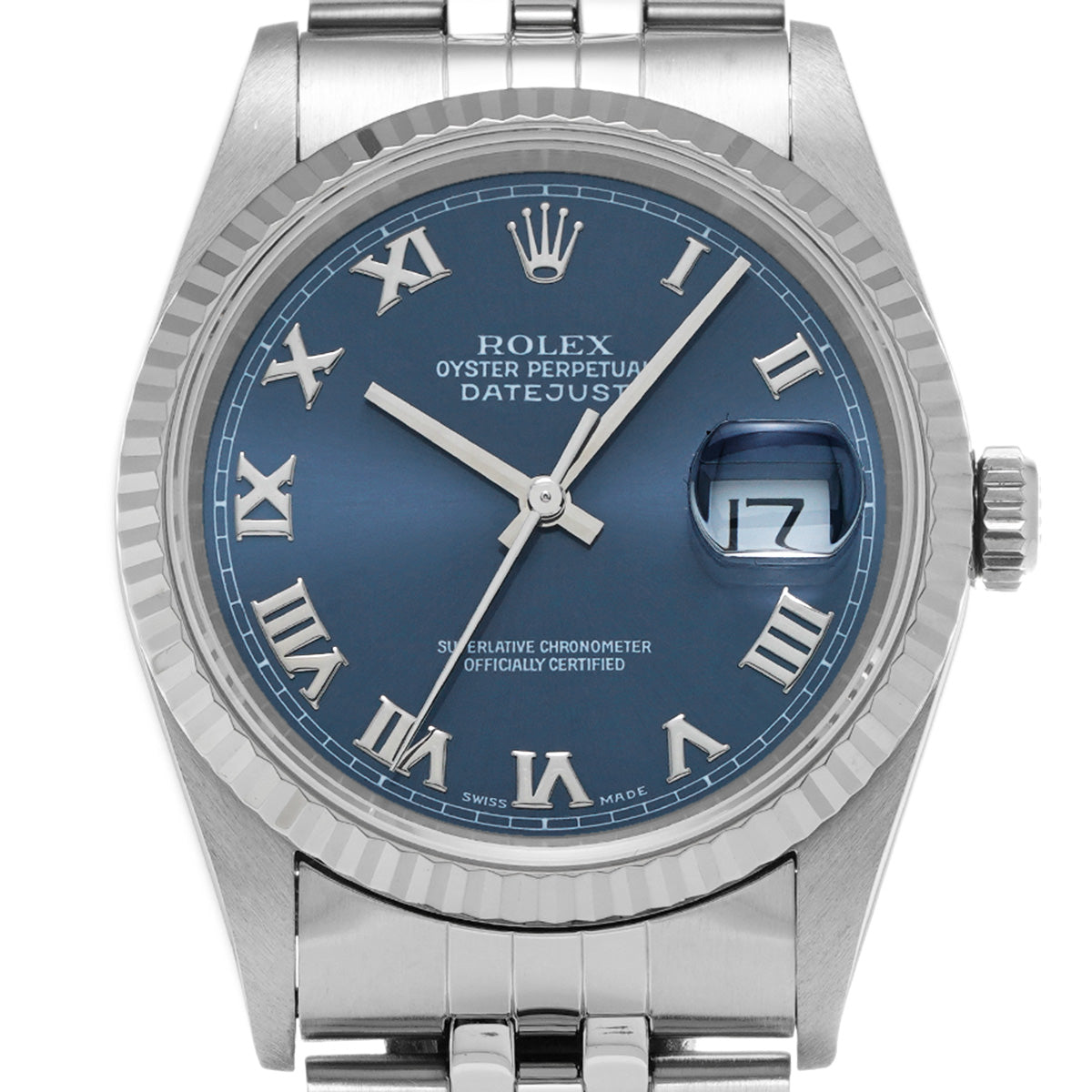 Datejust 16234 T (manufactured circa 1997) Blue ROLEX Men's [Pre-Owned].