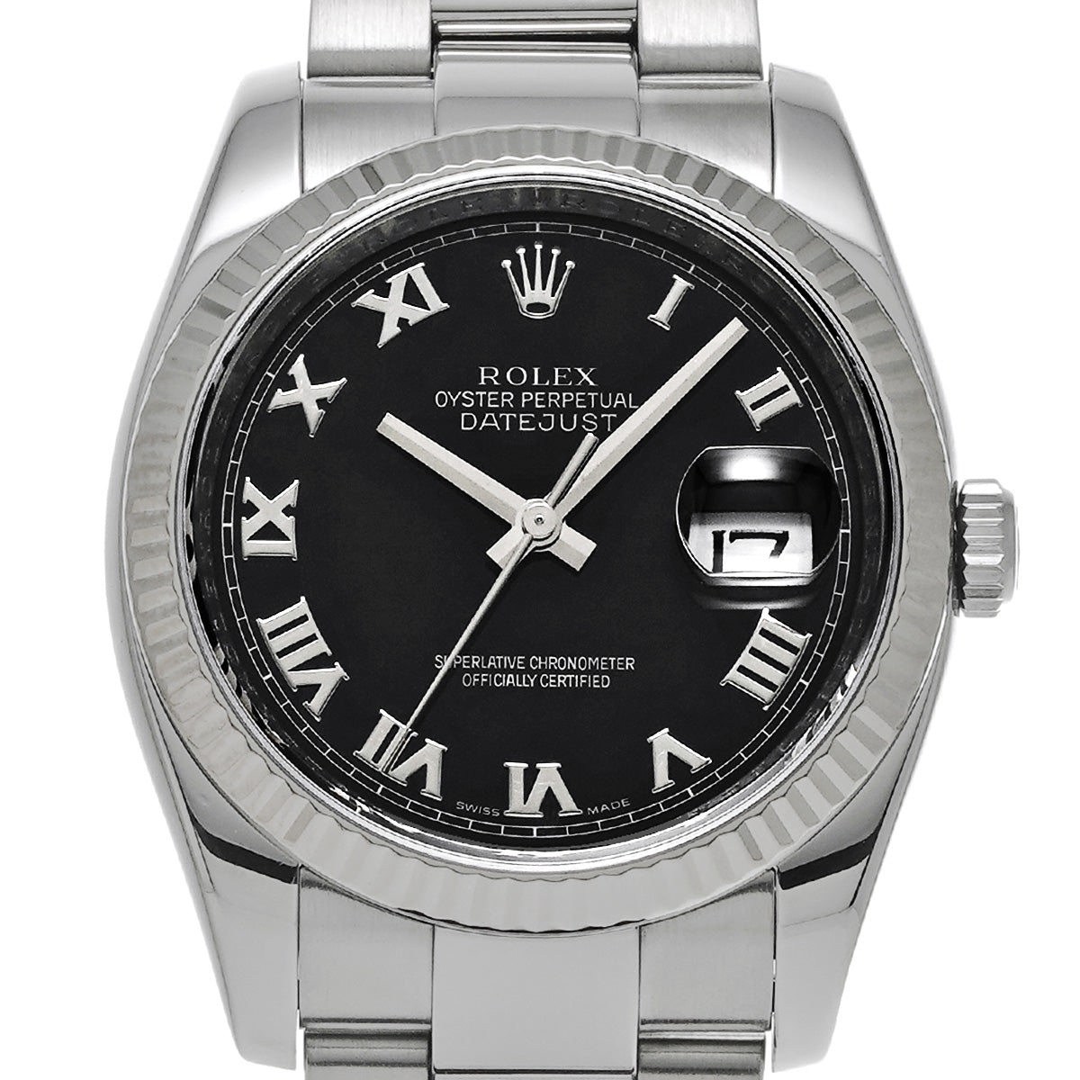 DATE JUST 116234 V (manufactured around 2009) Black ROLEX Men's [Pre-Owned].