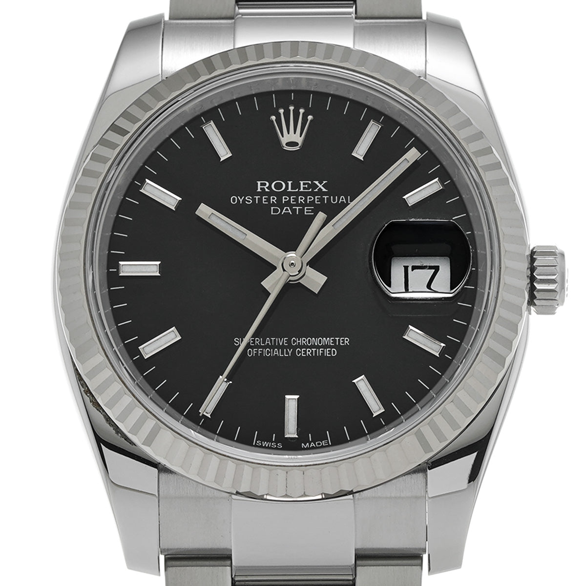 Oyster Perpetual Date 115234 Black ROLEX Men's [Pre-Owned].