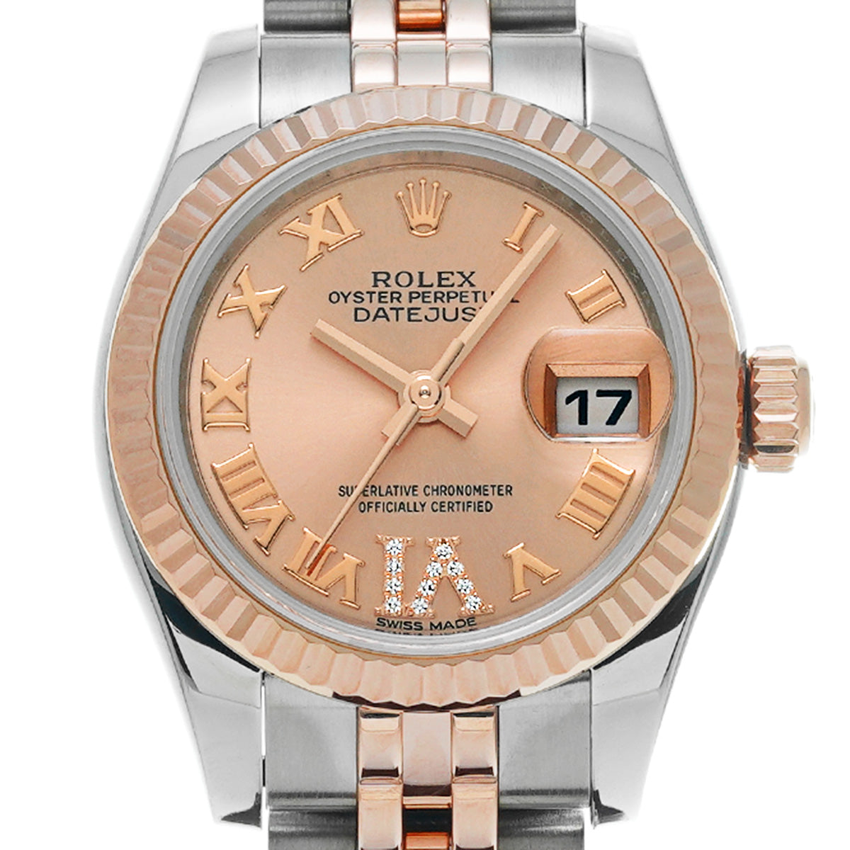 DATE JUST 179171 Random Serial Pink/Diamond ROLEX Ladies [Pre-Owned].
