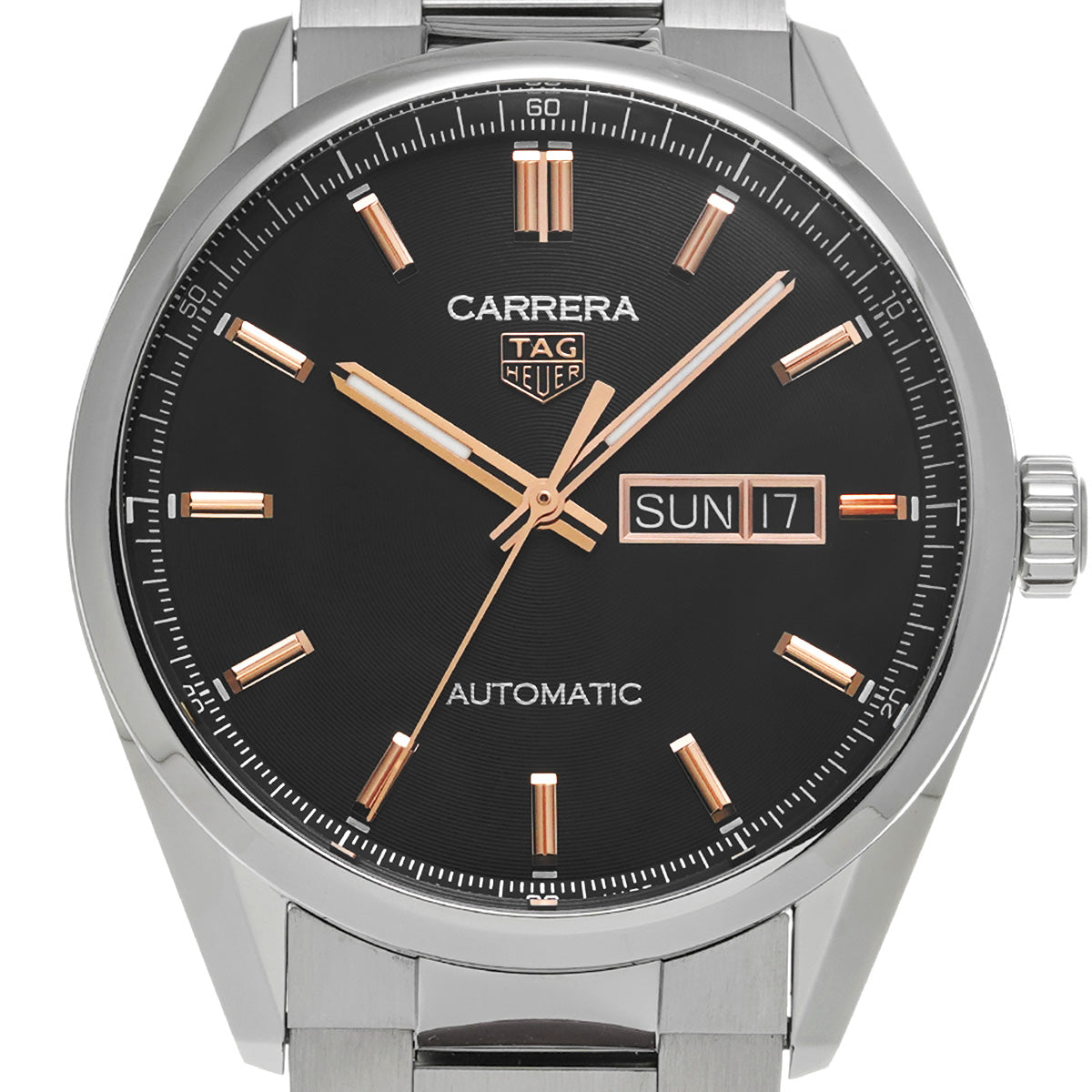 CARRERA Calibre 5 Day Date WBN2013.BA0640 Black TAG HEUER Men's [Pre-Owned].