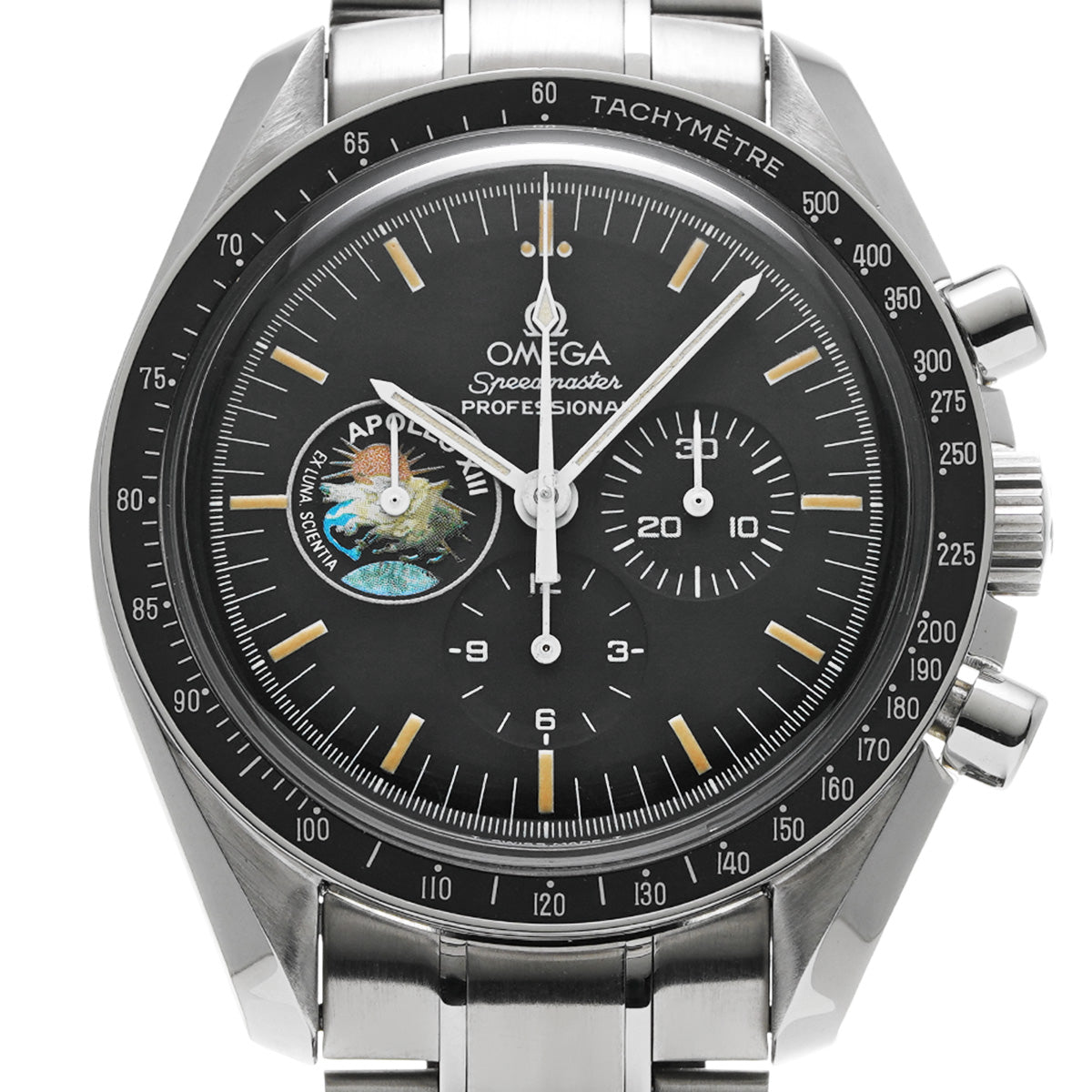Speedmaster Professional Moon Watch Apollo 13 25th Anniversary 3595.52 Black OMEGA Men's [Pre-Owned].
