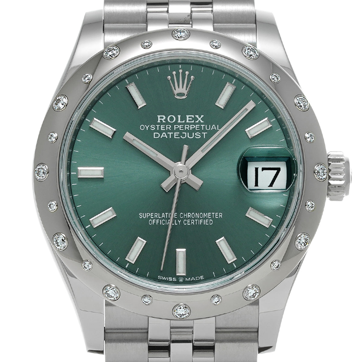 DATE JUST 31 278344RBR Random Serial Mint Green ROLEX Unisex [Pre-Owned].