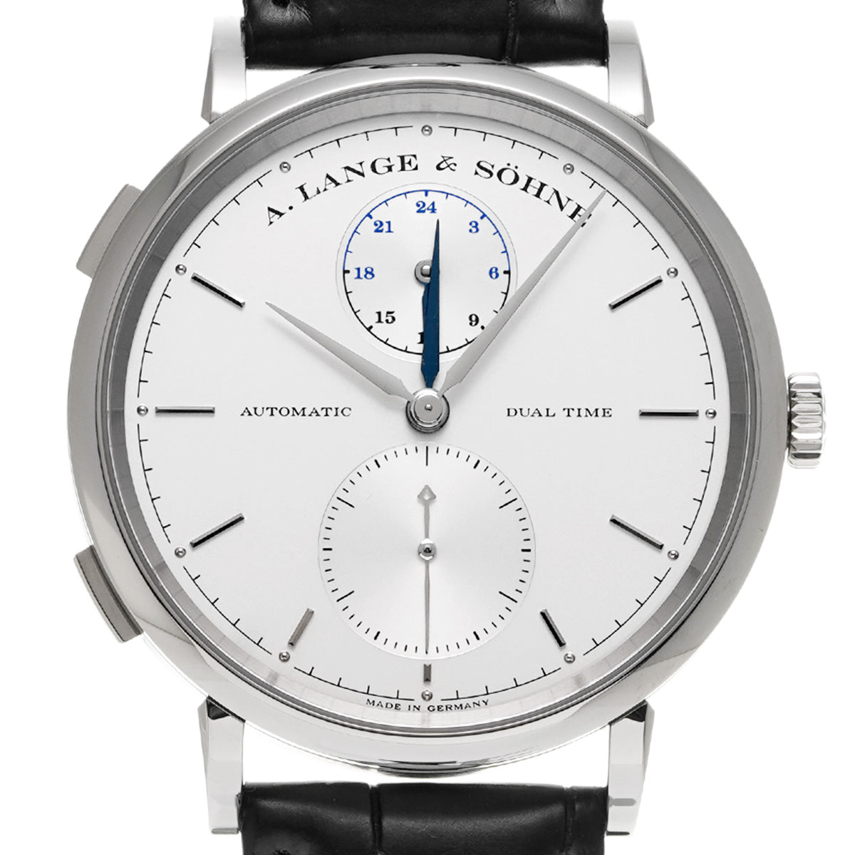 Saxonia Dual Time 385.026 Silver A. Lange &amp; Sohne Men's [pre-owned]