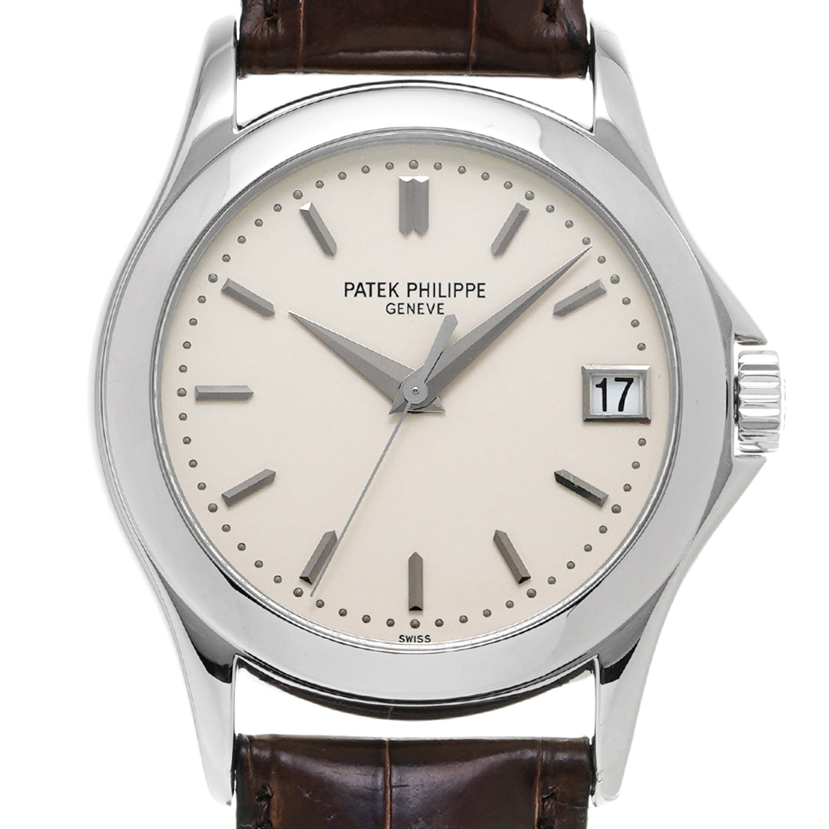 Calatrava 5107G-001 Silver PATEK PHILIPPE Men's [Pre-Owned].