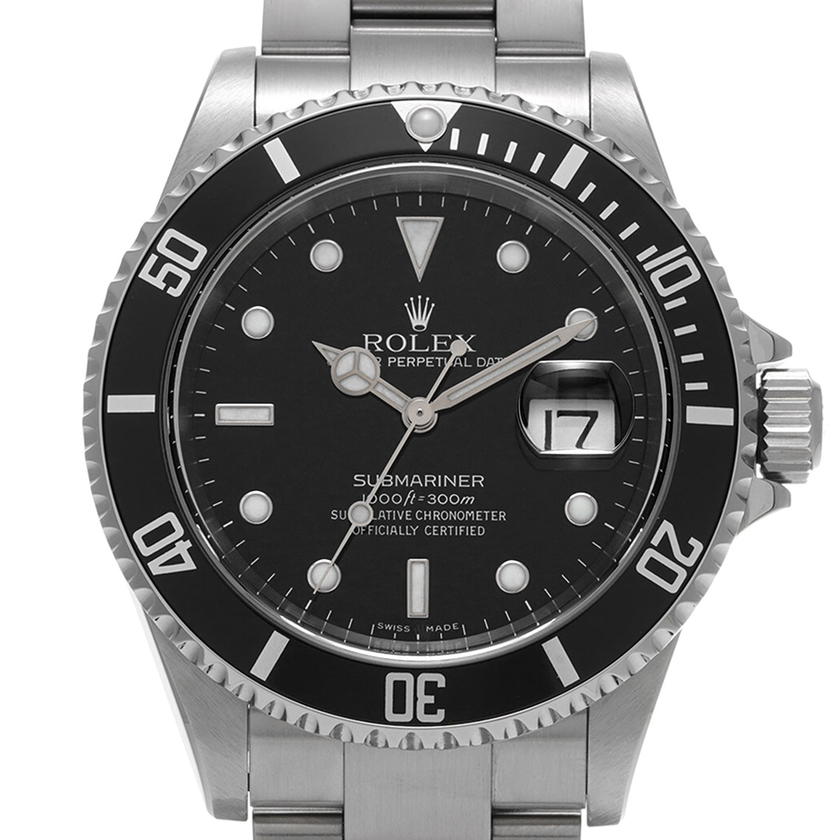 Submariner Date 16610 D (manufactured circa 2005) Black ROLEX Men's [Pre-Owned].