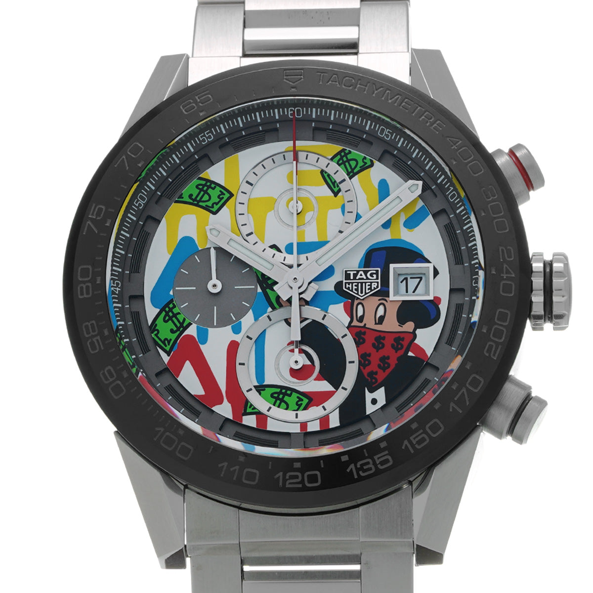 Carrera Calibre Heuer 01 Alec Monopoly Special Edition CAR201AA.BA0714 White TAG HEUER Men's [Pre-Owned].