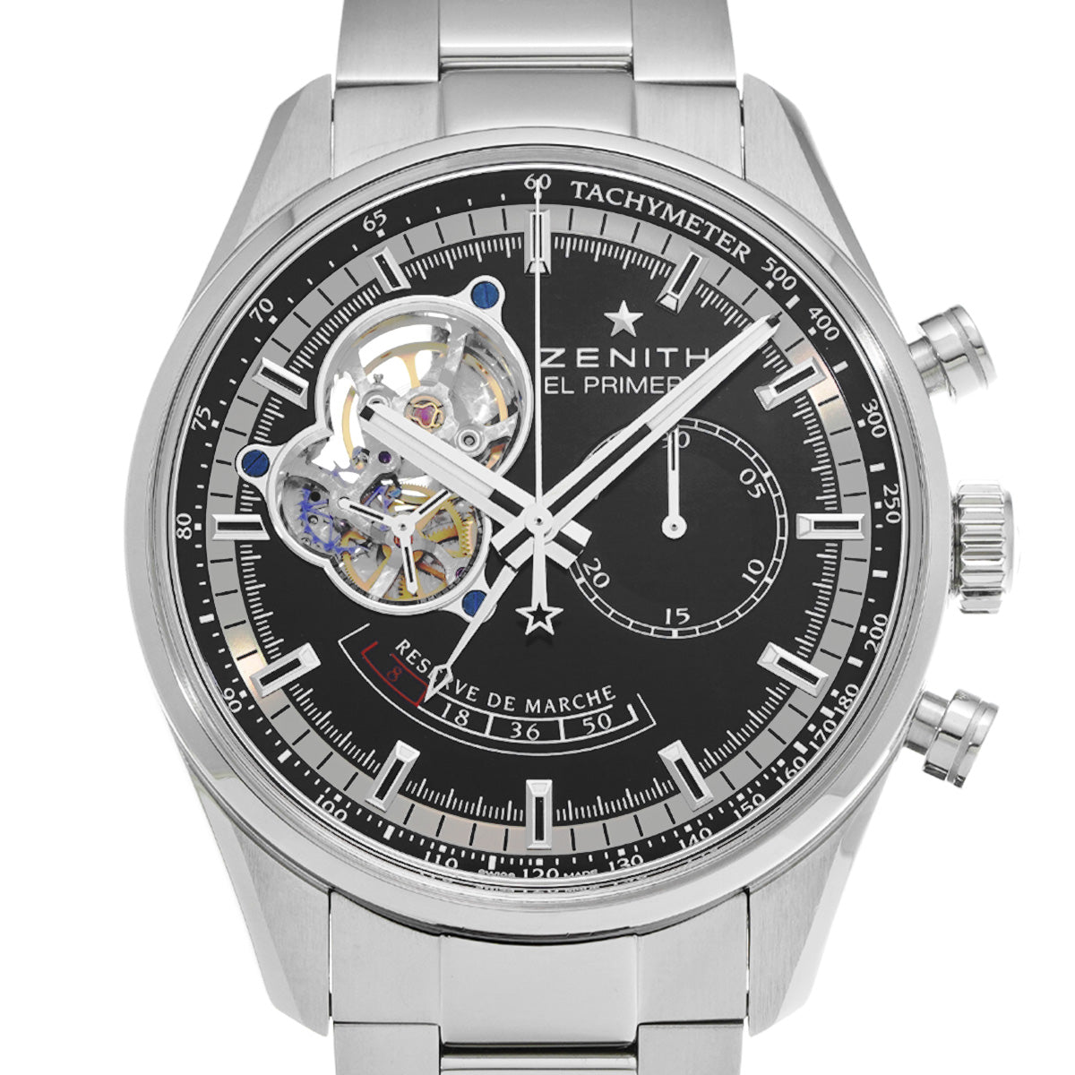 Chronomaster El Primero Open Power Reserve 03.2080.4021/21.M2040 Black ZENITH Men's [Pre-Owned].