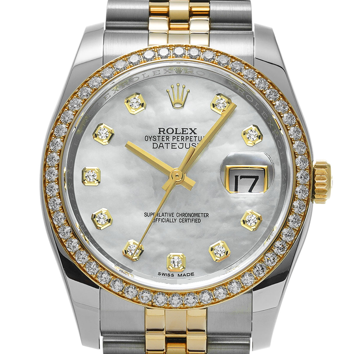 DATE JUST 116243NR Random Serial White MOP ROLEX Men's [Pre-Owned].