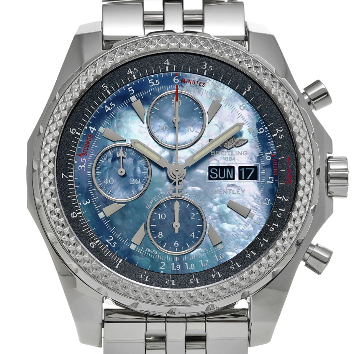 Bentley GT Blue Mother of Pearl Japan Limited Edition A133627X/BE63 Blue MOP BREITLING Men's [Pre-Owned].
