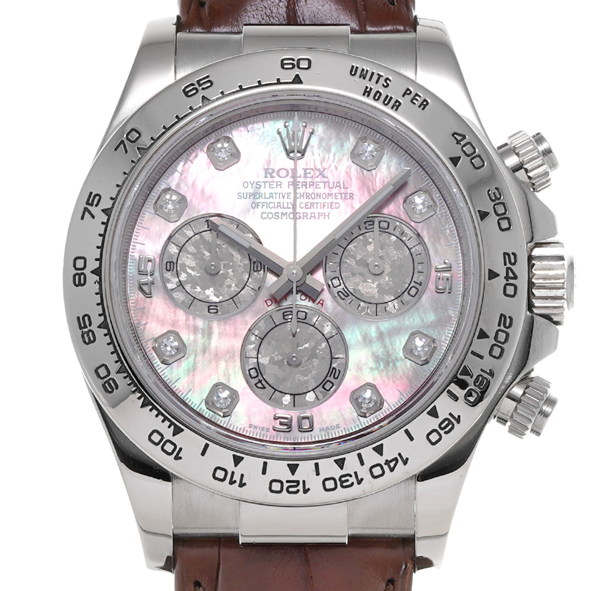 Cosmograph Daytona 116519NG V (manufactured around 2009) Black MOP/Diamond ROLEX Men's [Pre-Owned].