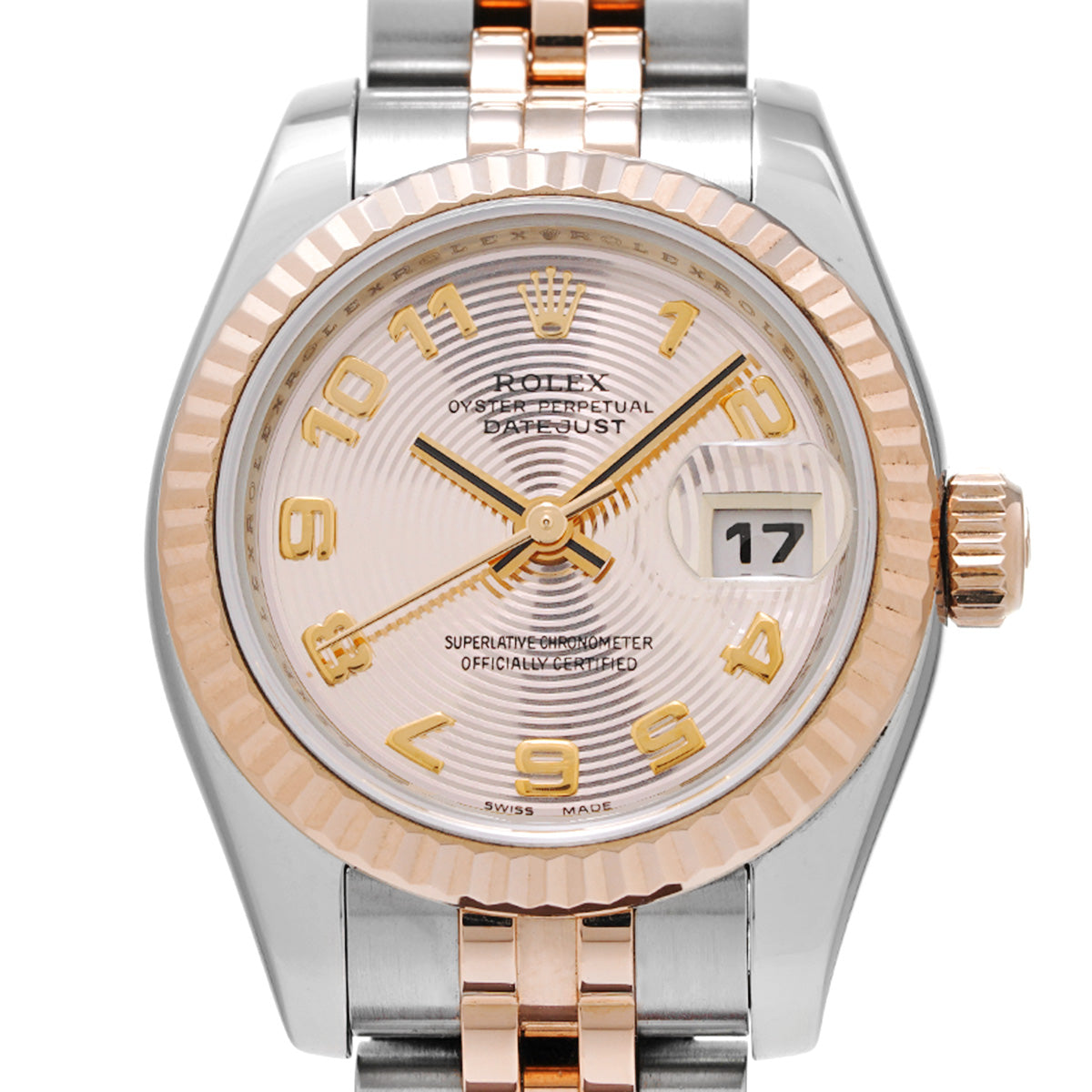 DATE JUST 179171 Z (manufactured circa 2006) Pink Concentric ROLEX Ladies [Pre-Owned].