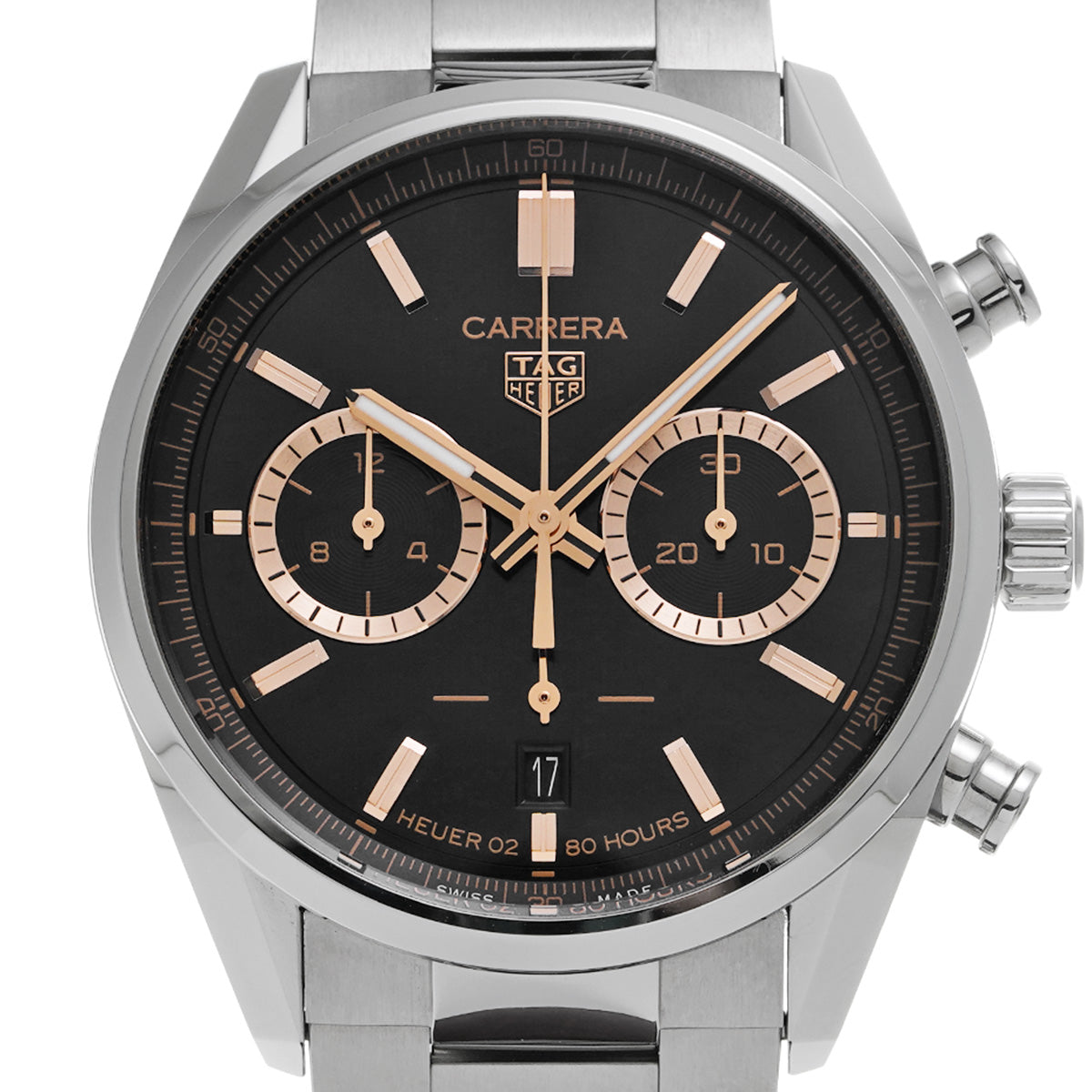 CARRERA Calibre Heuer 02 Chronograph Japan Limited Edition CBN2019.BA0642 Black TAG HEUER Men's [Pre-Owned].