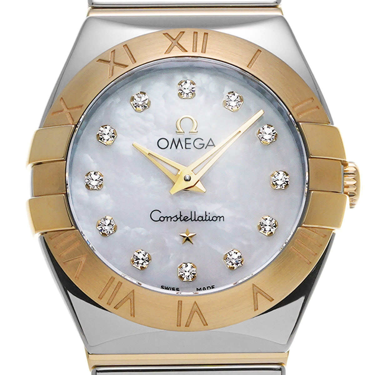 Constellation Blush Quartz 123.20.24.60.55.004 White MOP/Diamond OMEGA Ladies [New]