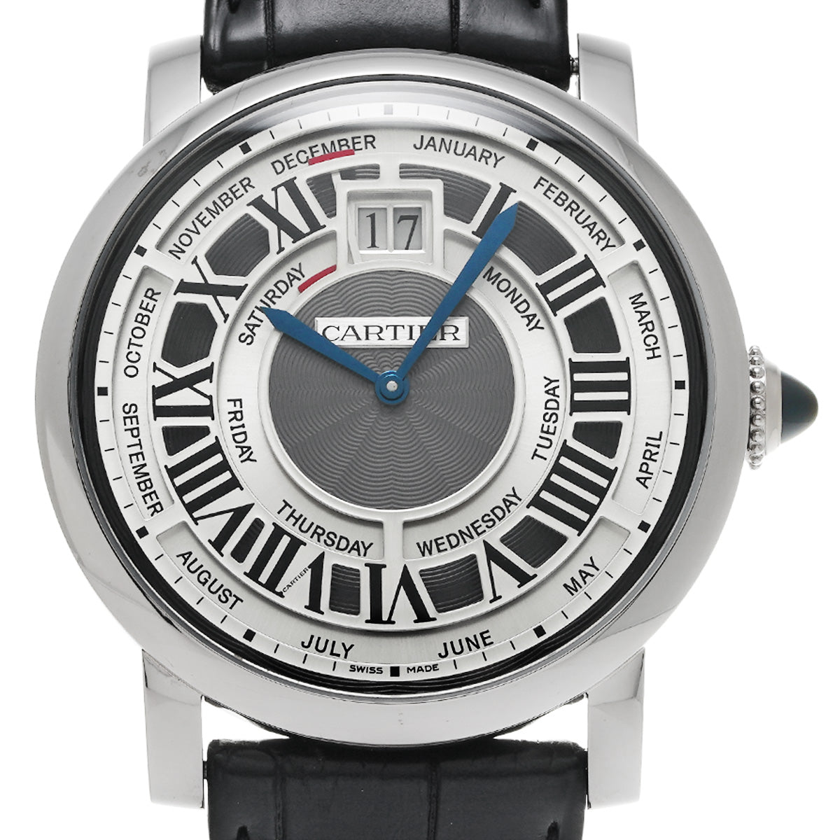 Rotonde de Cartier Annual Calendar W1580002 Gray/Silver CARTIER Men's [Pre-Owned].