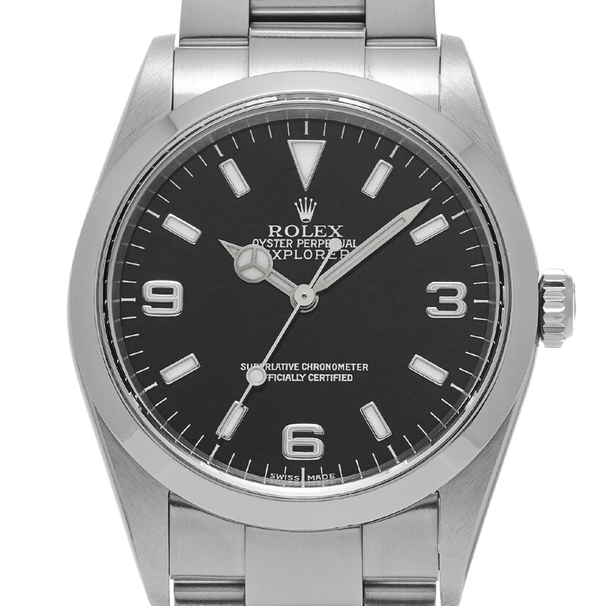 Explorer 114270 F (manufactured circa 2004) Black ROLEX Men's [Pre-Owned].