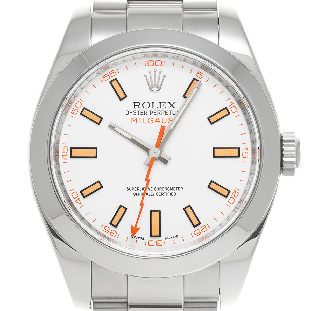 Milgauss 116400 V (made around 2008) White ROLEX Men's [Pre-Owned].