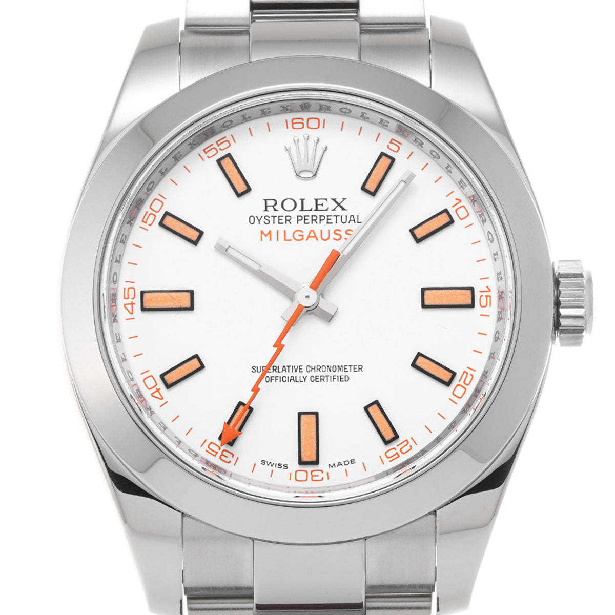 Milgauss 116400 G (manufactured circa 2011) White ROLEX Men's [Pre-Owned].