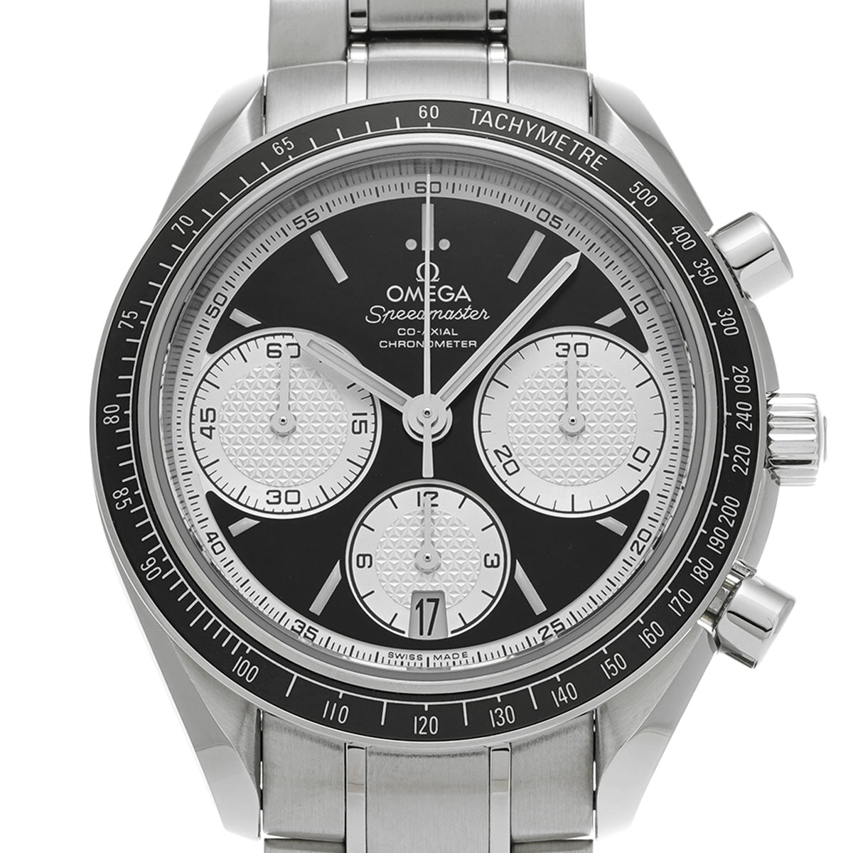 Speedmaster Racing Co-Axial 326.30.40.50.01.002 Black/Silver OMEGA Men's [Pre-Owned].