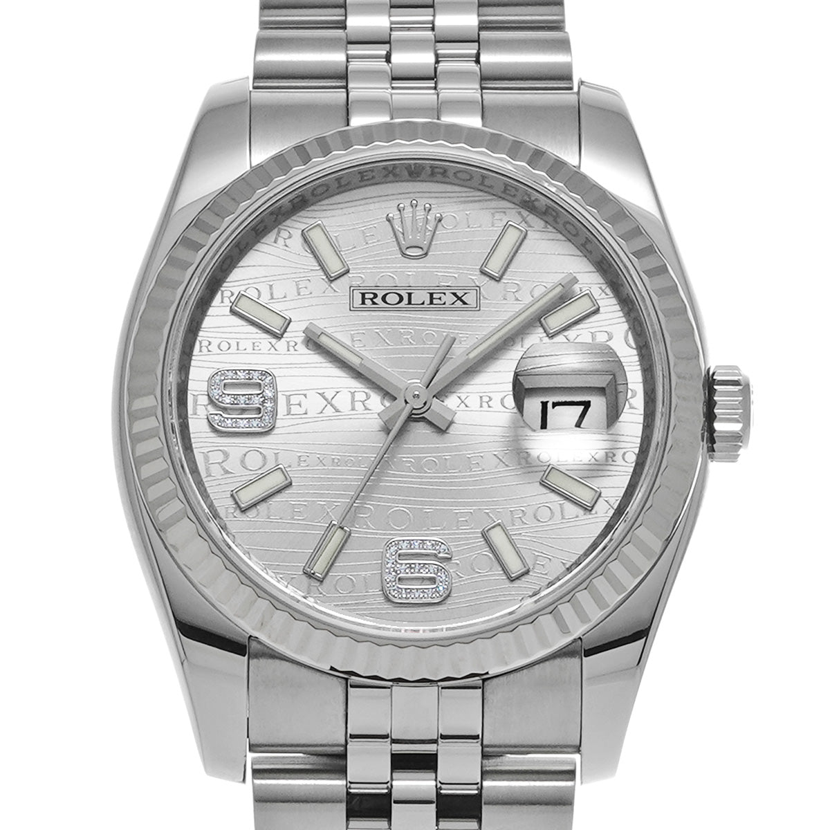 DATE JUST 116234 Random Serial Silver/Diamond ROLEX Men's [Pre-Owned].