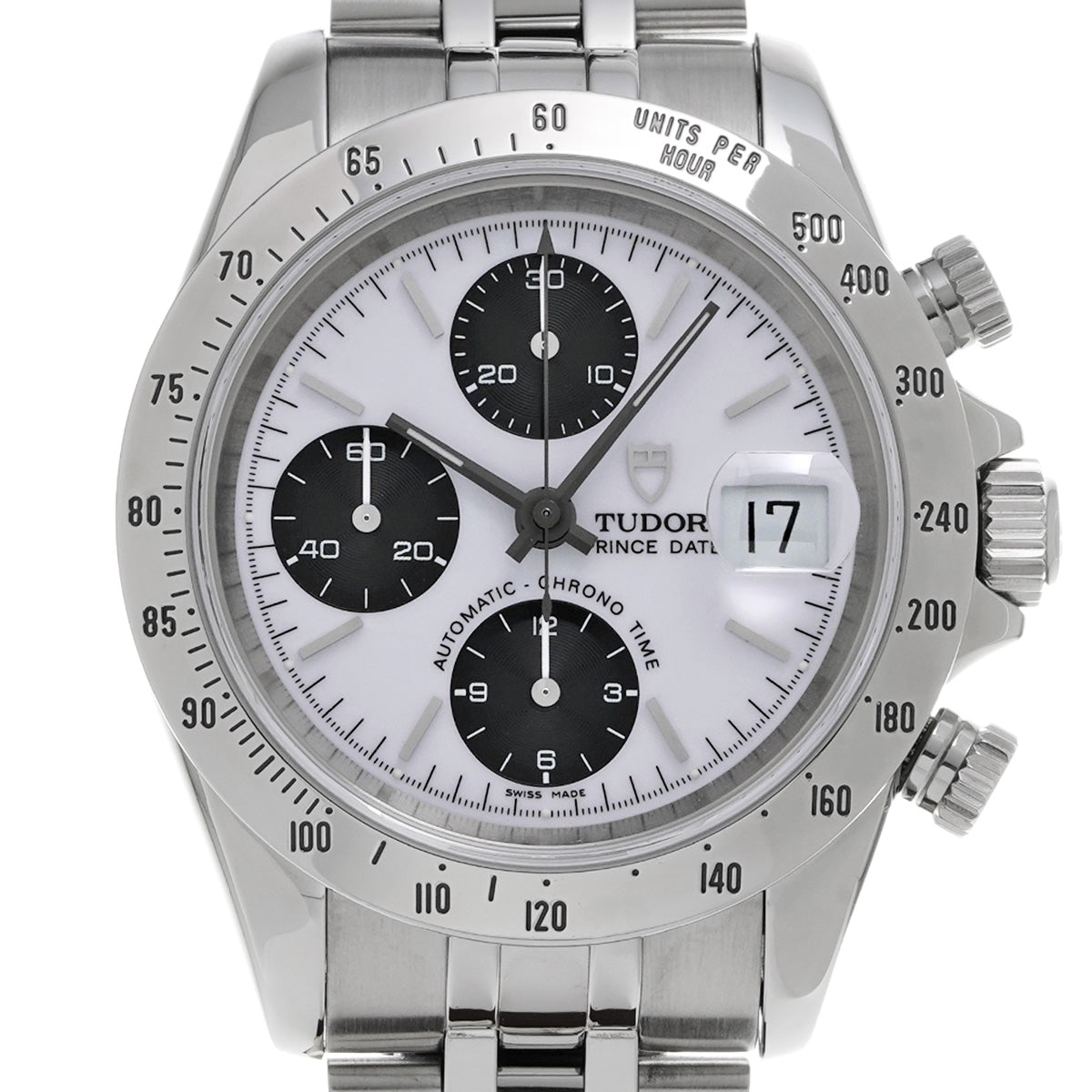 Chronotime Tiger 79280P White/Black TUDOR Men's [Pre-Owned].