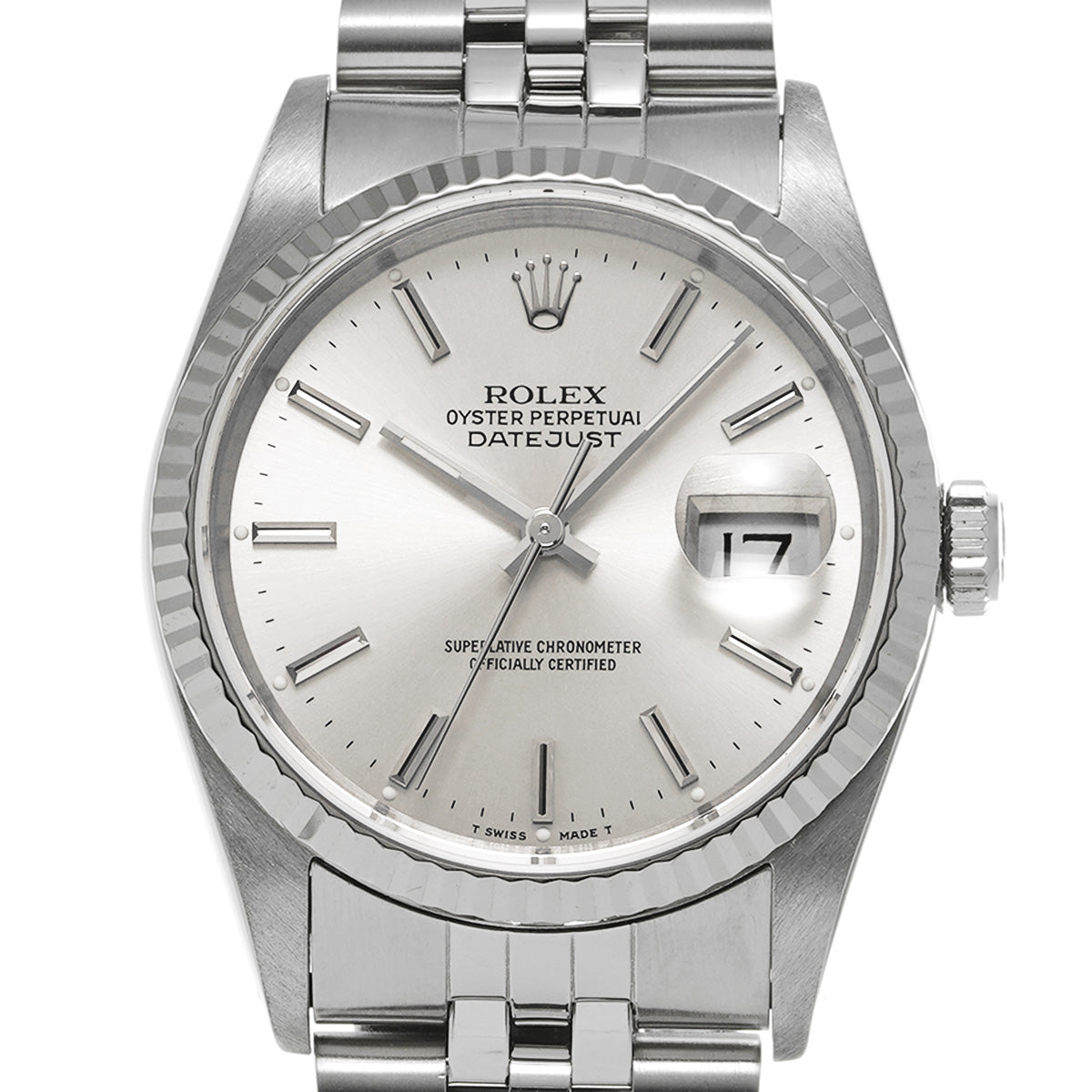 Datejust 16234 E (manufactured circa 1990) Silver ROLEX Men's [Pre-owned].