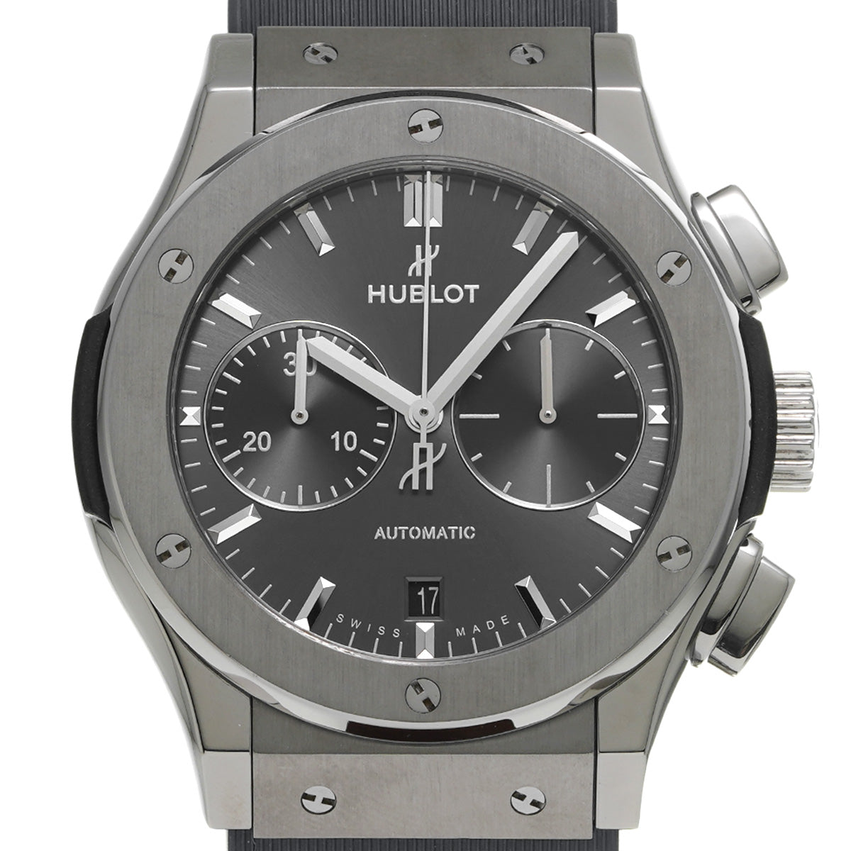 Classic Fusion Titanium Chronograph Racing Gray 521.NX.7071.LR Gray HUBLOT Men's [Pre-Owned]