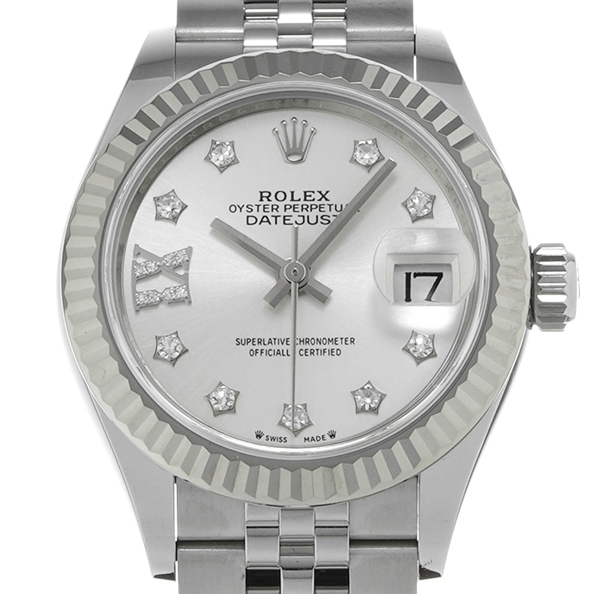 Lady Datejust 28 279174G Random Serial Silver/Diamond ROLEX Ladies [Pre-owned].