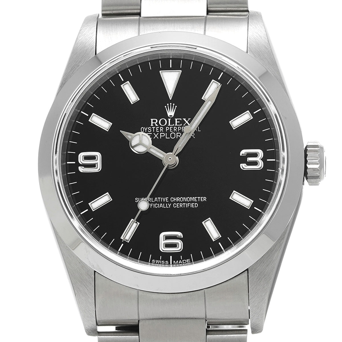 Explorer 14270 T (manufactured circa 1996) Black ROLEX Men's [Pre-Owned].