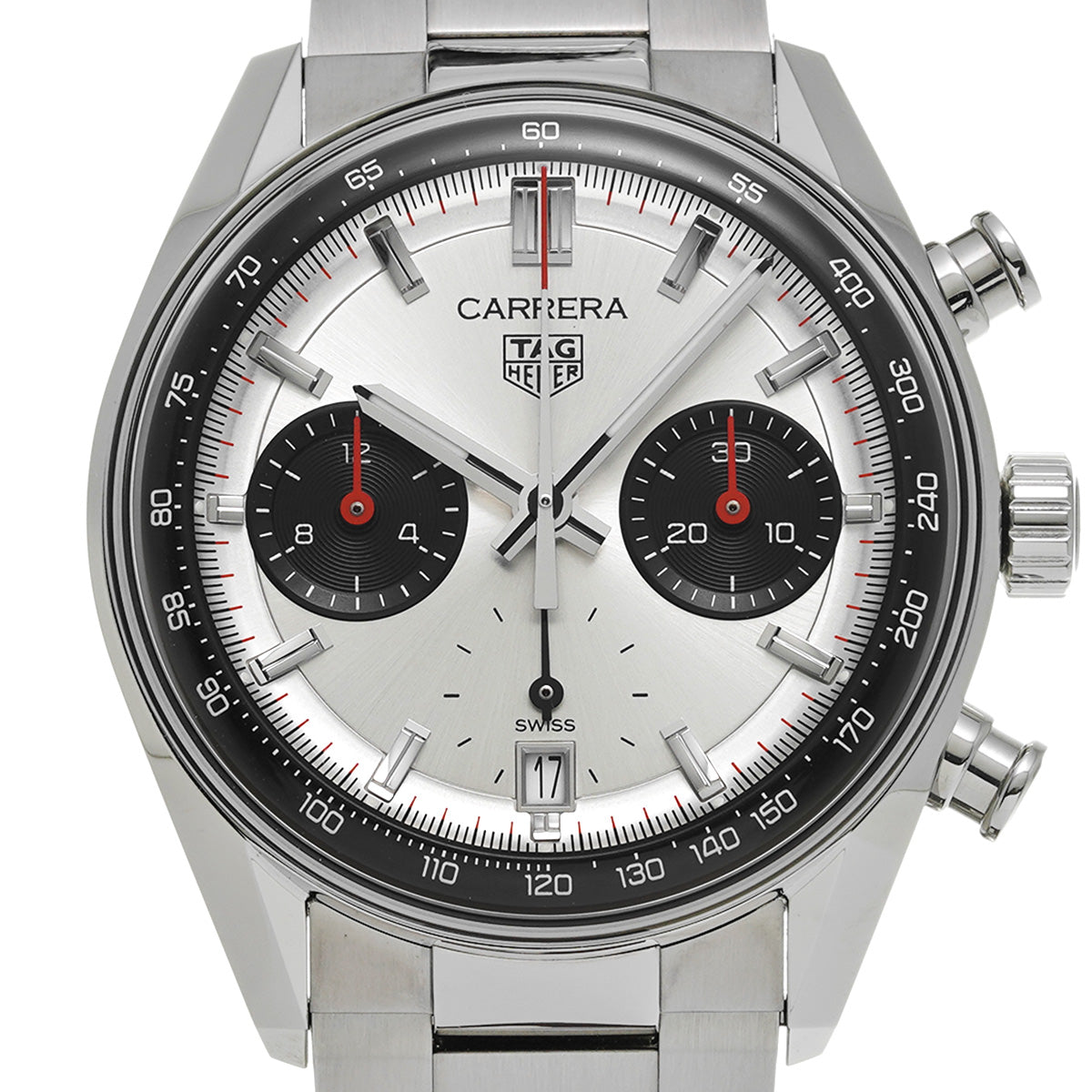 CARRERA Chronograph Calibre TH20-00 CBS2216.BA0041 Silver/Black TAG HEUER Men's [Pre-Owned]