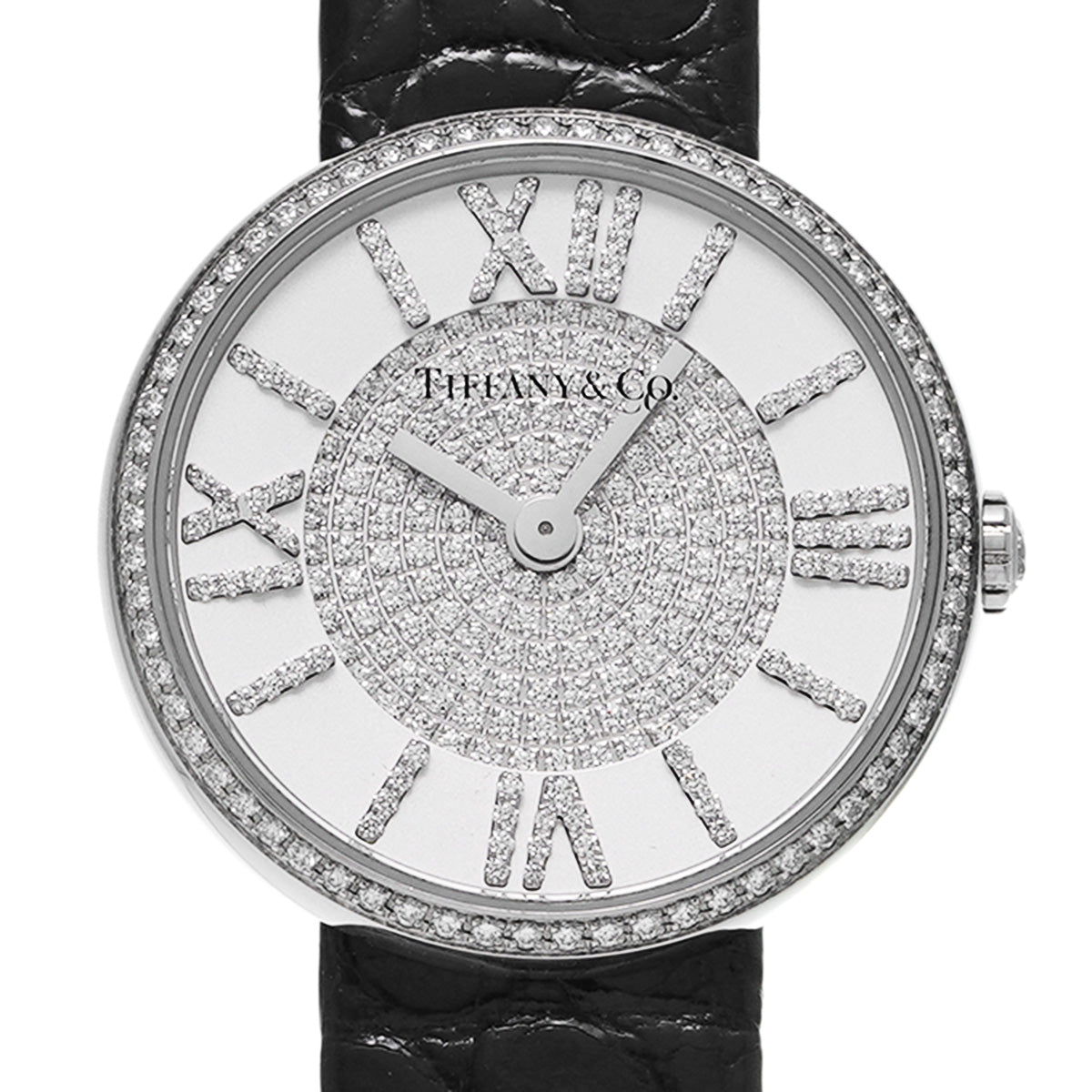 Atlas 2 hands 62867507 White/diamond TIFFANY &amp; Co. ladies [pre-owned].