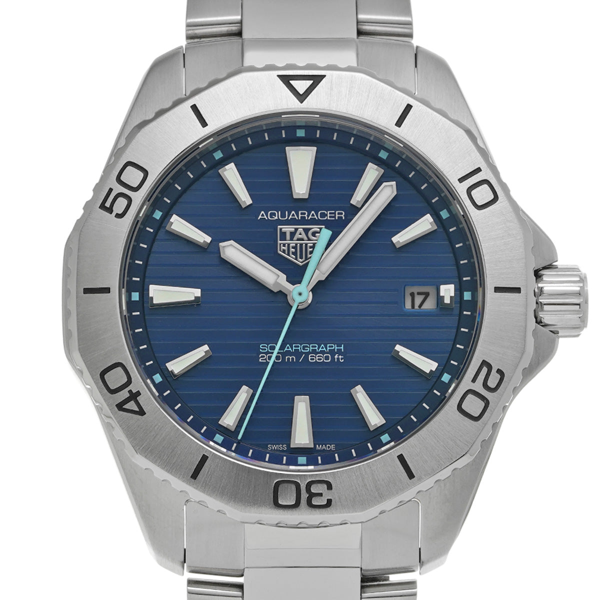 Aquaracer Professional 200 Solar Graph WBP1113.BA0000 Blue TAG HEUER Men's [Pre-Owned]