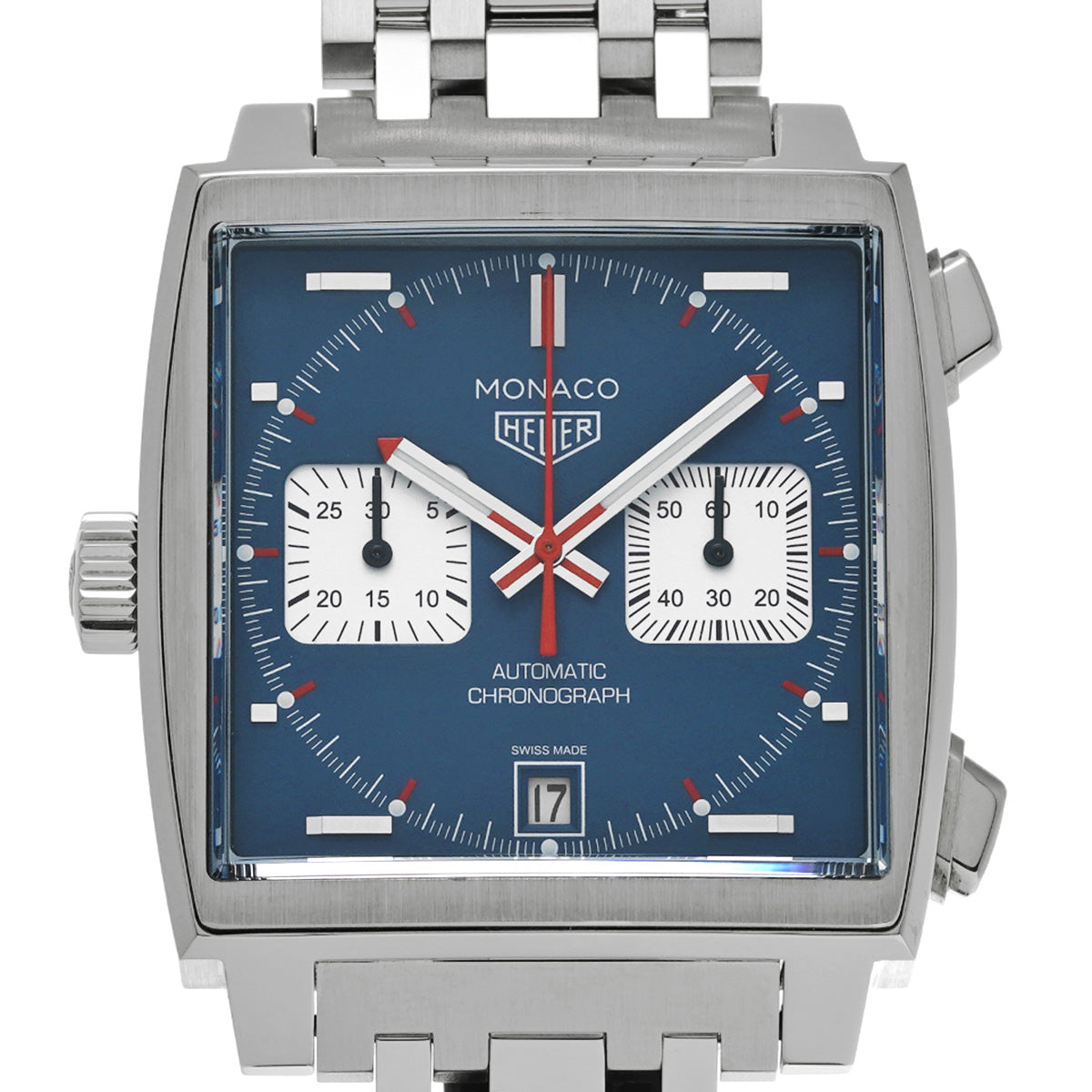 Monaco Calibre 11 Chronograph Steve McQueen CAW211P.FC6356 Blue/Silver TAG HEUER Mens [Pre-Owned]