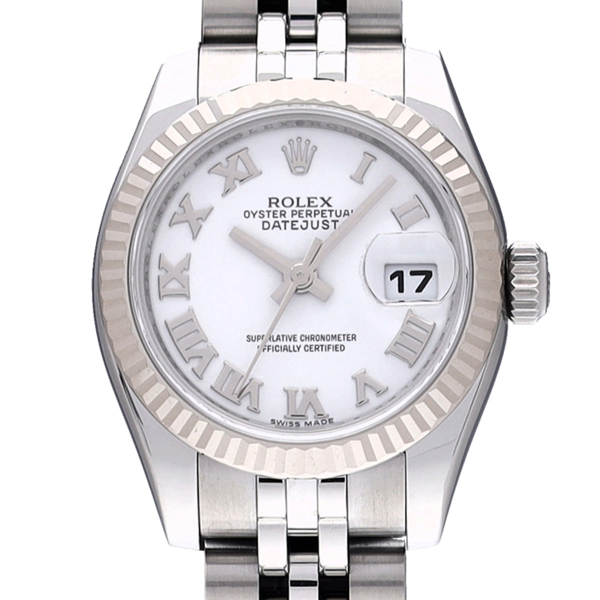 DATE JUST 179174 Random Serial White ROLEX Ladies [Pre-owned].
