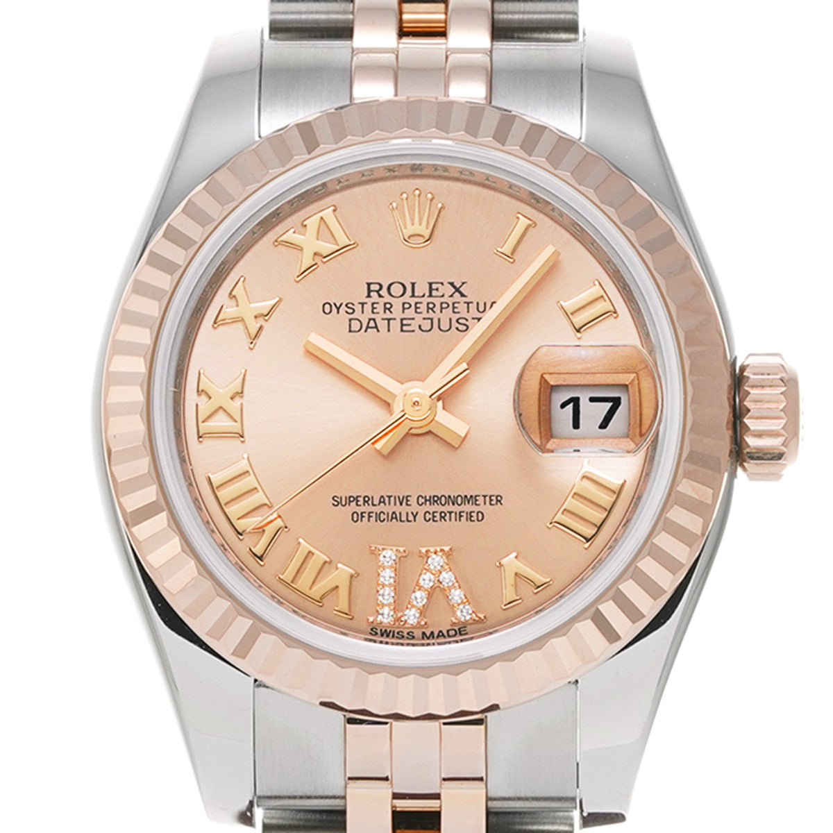 DATE JUST 179171 G (manufactured circa 2011) Pink/Diamond ROLEX Ladies [Pre-Owned].