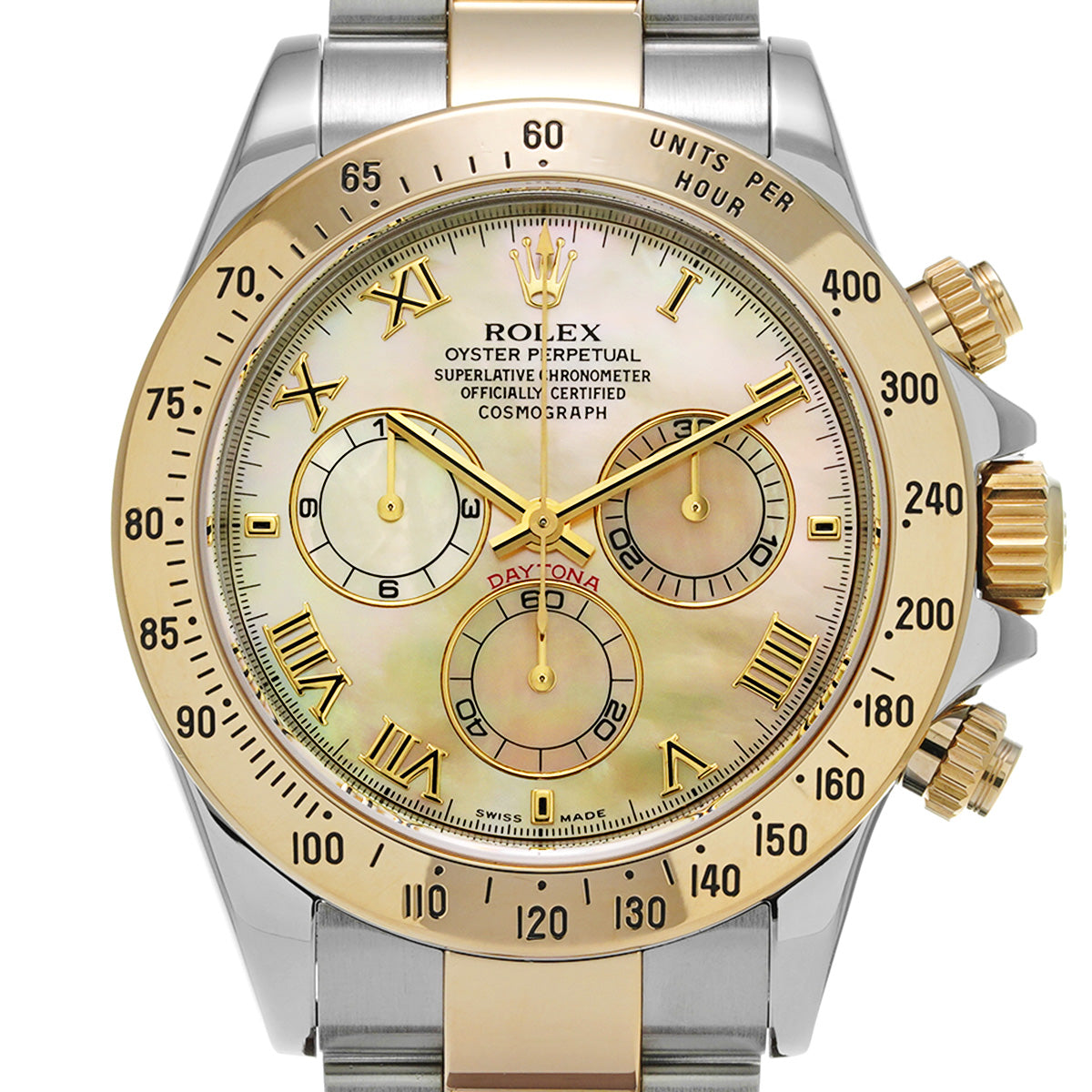 Cosmograph Daytona 116523NR Y No. (manufactured around 2002) Yellow MOP ROLEX Men's [Pre-Owned].