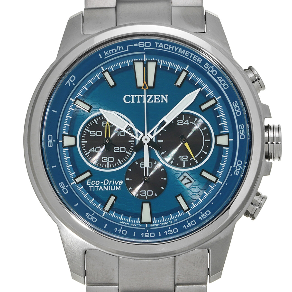 Super Titanium Chronograph CA4570-88L Blue CITIZEN Men's [Pre-Owned].