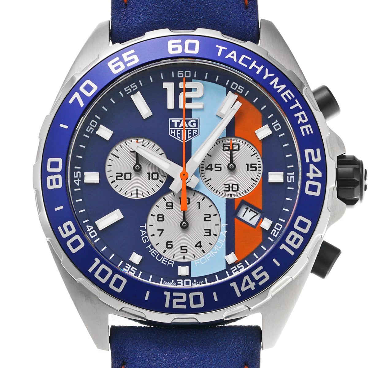 Formula 1 Quartz Chronograph Gulf CAZ101N.FC8243 Blue/Silver TAG HEUER Mens [Pre-Owned]