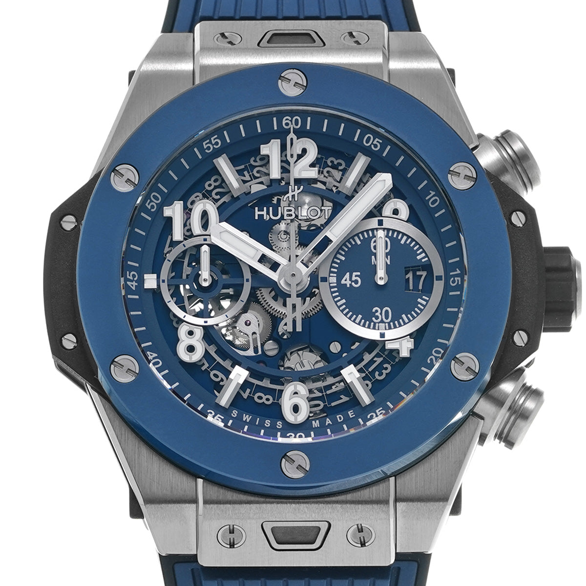 Big Bang Unico Titanium Blue Ceramic 421.NL.5170.RX Blue HUBLOT Men's [Pre-Owned].