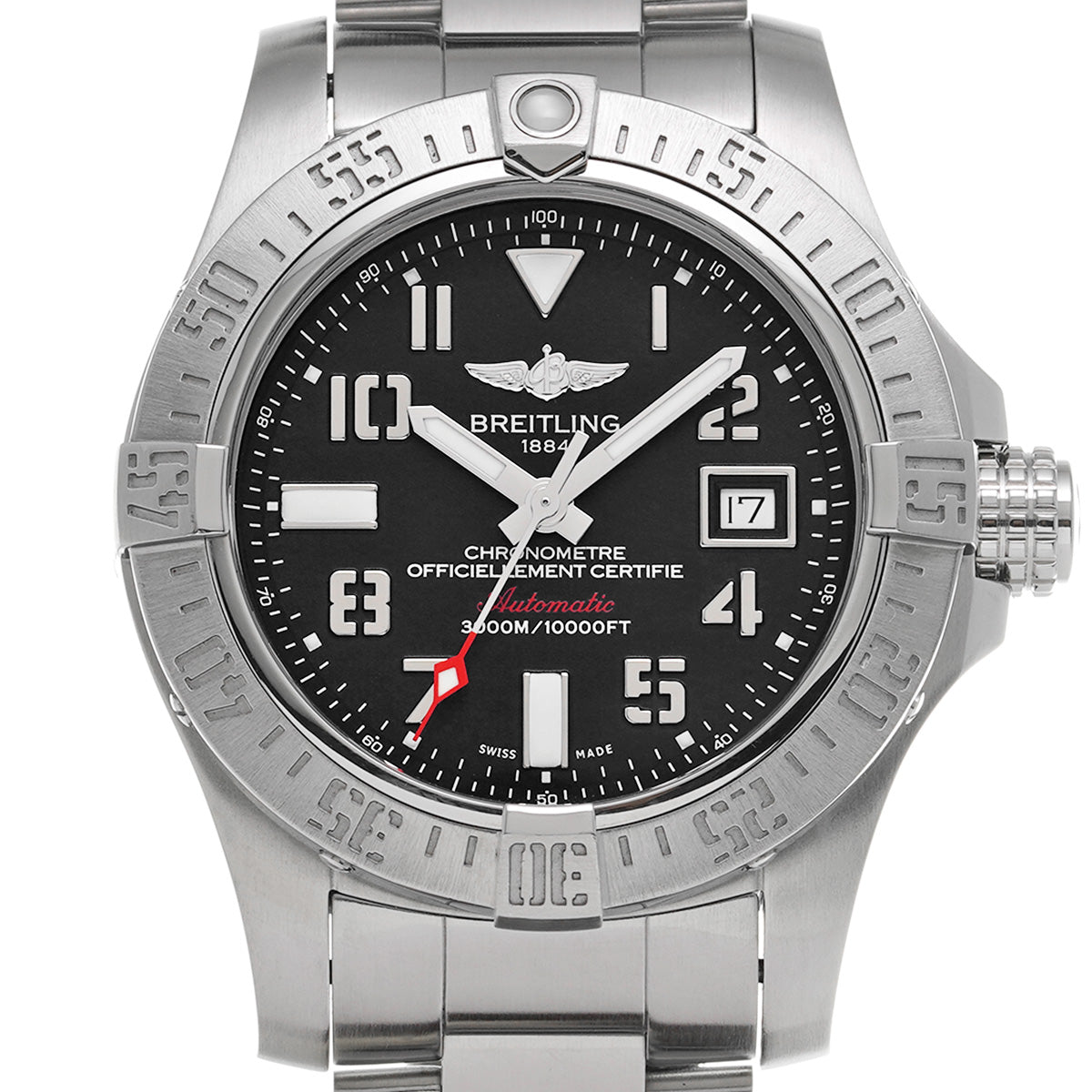 Avenger II Seawolf A1733110/BC31 Black BREITLING Men's [Pre-Owned].