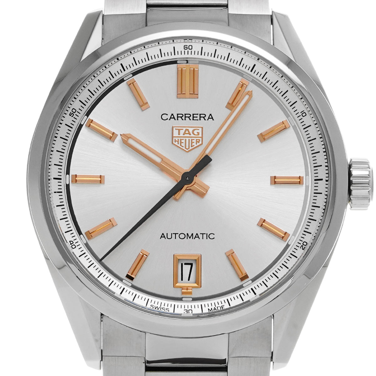 CARRERA Calibre 7 Date WBN2310.BA0001 Silver TAG HEUER Men's [Pre-Owned].