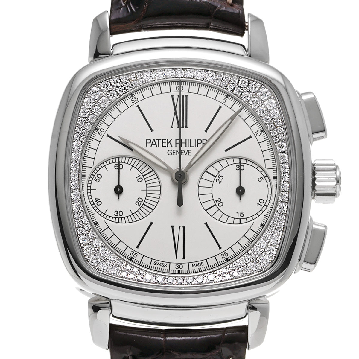 Complication Chronograph 7071G-001 Silver/Diamond PATEK PHILIPPE Ladies [Pre-Owned].